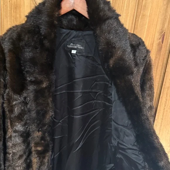 Donna Salyer’s Fabulous Faux Furs Rich Brown Faux Mink Full Length Coat - Picture 5 of 7